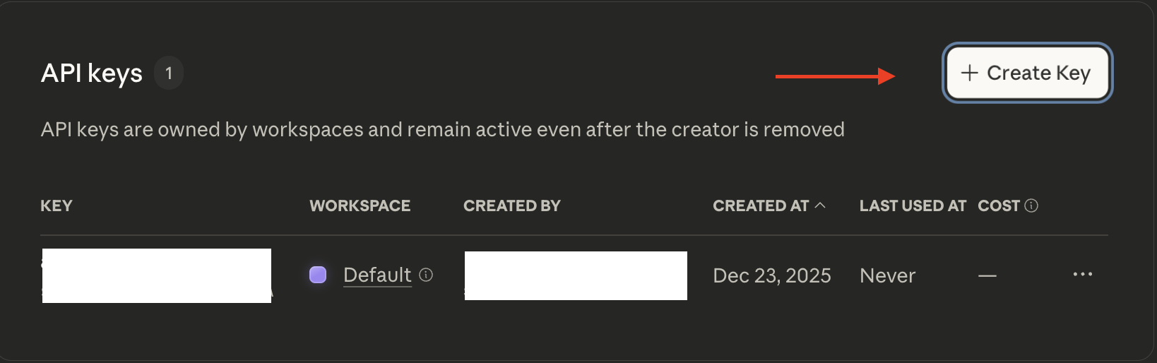 Generating Anthropic API key