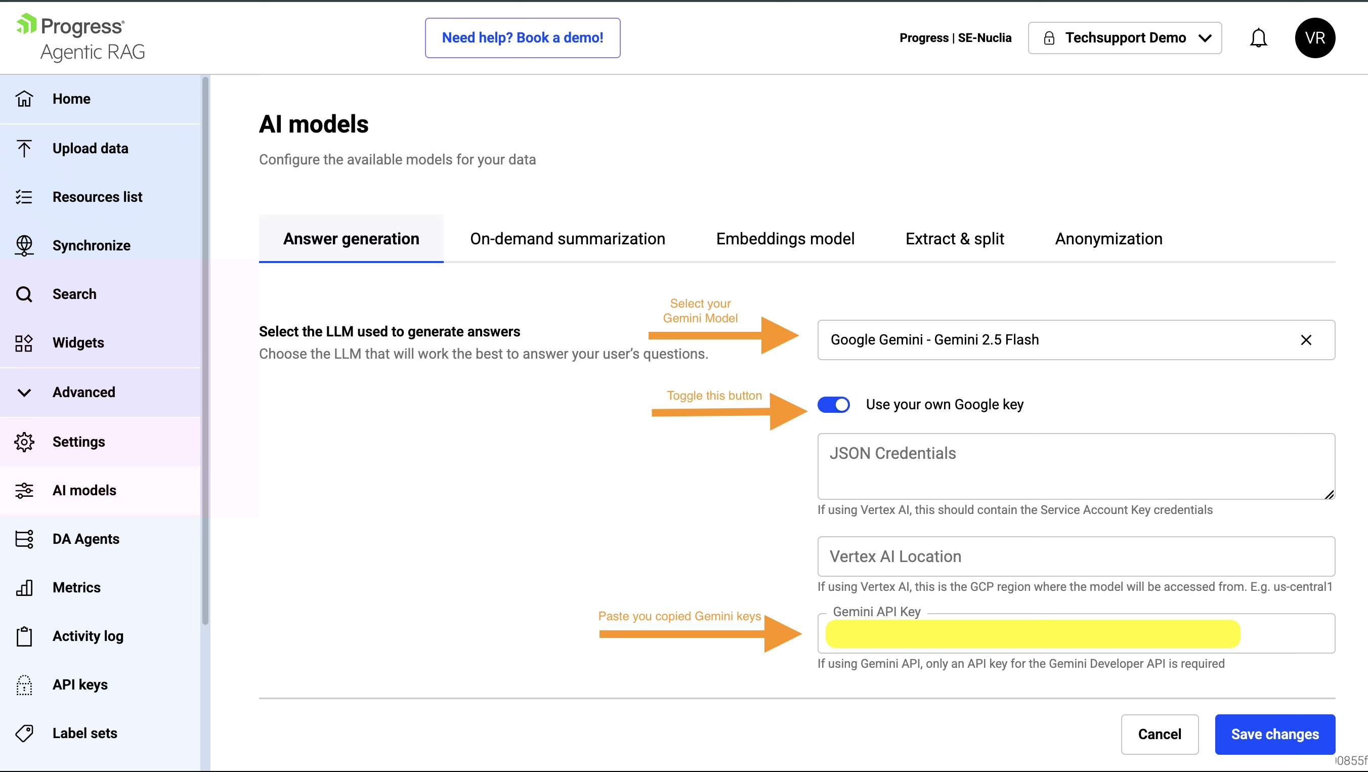 Google Gemini Account Configuration in Progress UI